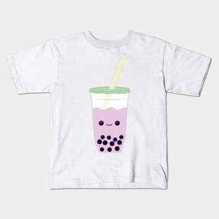 Taro Boba Tea Kids T-Shirt